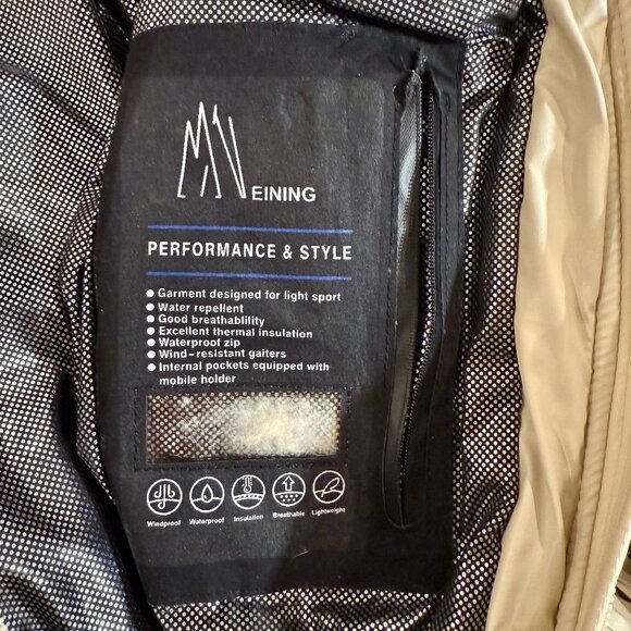 Upwear & Suits Cream Quilted Faux Leather Fringe Ski Snow Suit, Jumpsuit - Picture 7 of 11